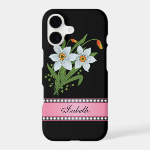 Tulips and Daffodils Pink Personalized Name