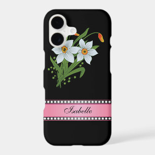 Tulips and Daffodils Pink Personalized Name