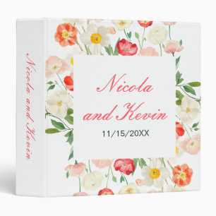 Tulips and Daffodils Spring Wedding Photo Album Binder