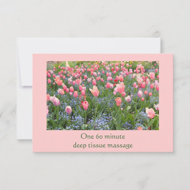 Tulips and Forget-Me-Nots Gift Certificate (Front)