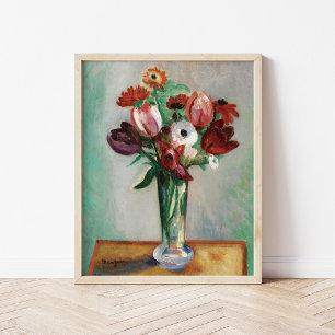 Tulips and Ranunculus Henri Manguin Poster