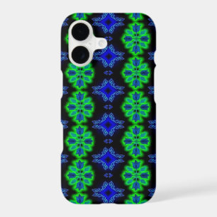 Tulips Artdeco in Retro style green blue black