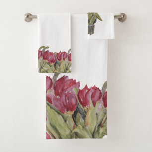 Tulips  bath towel set