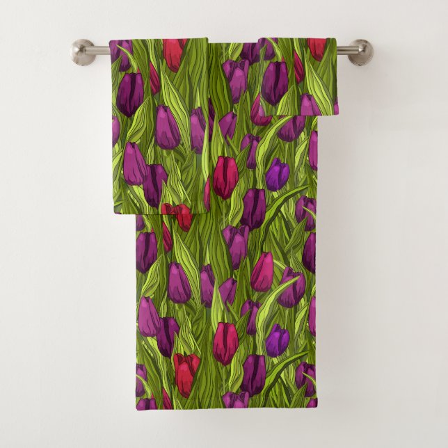 Tulips Bath Towel Set (Insitu)