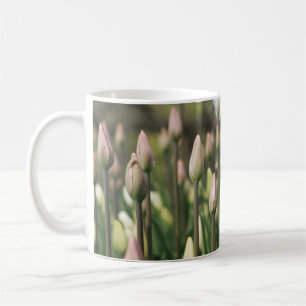 Tulips beginning to bloom coffee mug