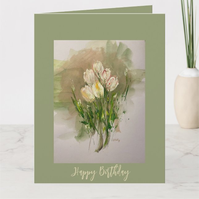 Tulips Blush Card (Front)