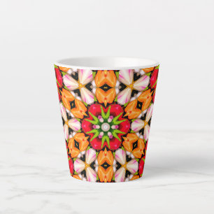Tulips Bouquet Pattern Latte Mug