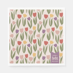 Tulips Bridal Shower Personalized  Napkin