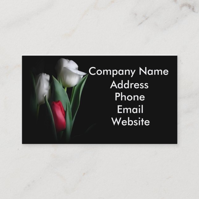 Tulips business card (Front)