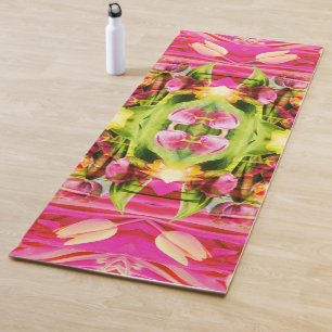 TULIPS - Coloured Tulips of Fractal Art - Yoga Mat