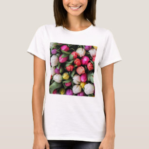 Tulips Colourful Flowers Easter Spring T-Shirt