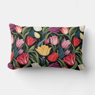 Tulips Cotton Throw Pillow