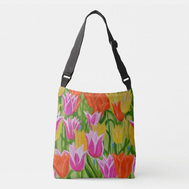 Tulips Cross-Body Bag (Front)
