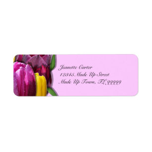 Tulips Custom Return Address Labels