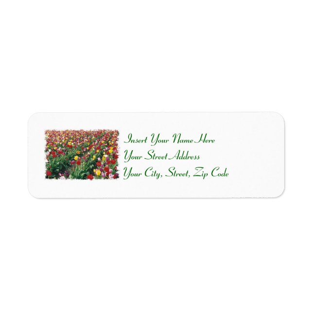 Tulips Customizable Labels (Front)
