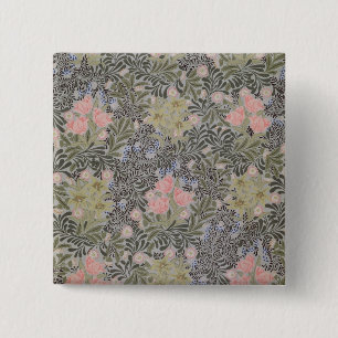 Tulips, Daisies and Honeysuckle 2 Inch Square Button