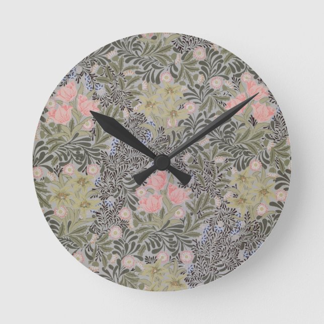 Tulips, Daisies and Honeysuckle Round Clock (Front)