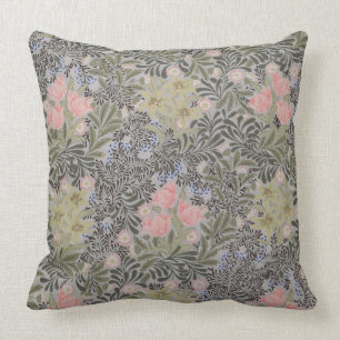 Tulips, Daisies and Honeysuckle Throw Pillow