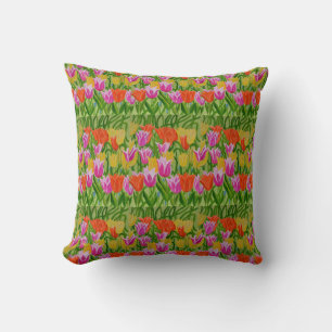 Tulips Duvet Throw Pillow