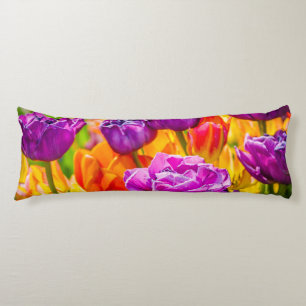 Tulips Enchanting Beautiful and colourful Body Pillow