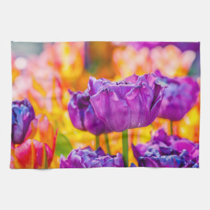 Tulips Enchanting Purple Kitchen Towel