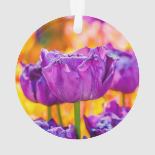 Tulips Enchanting Purple Ornament