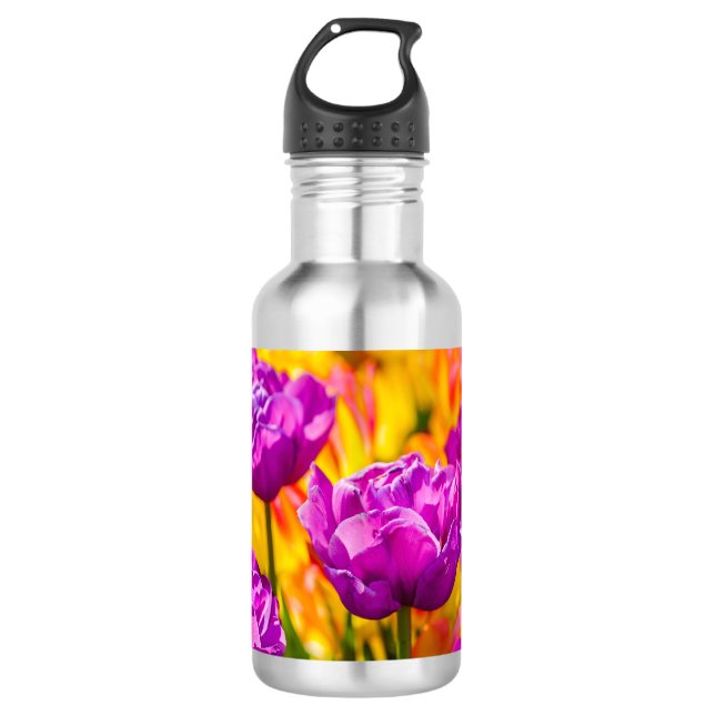 Tulips Enchanting Violet 532 Ml Water Bottle (Front)
