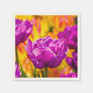 Tulips Enchanting Violet Napkin