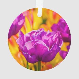 Tulips Enchanting Violet Ornament