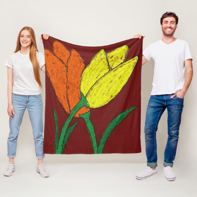 Tulips Fleece Blanket (In Situ)