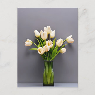 Tulips, flowers, postcard for postcrossing