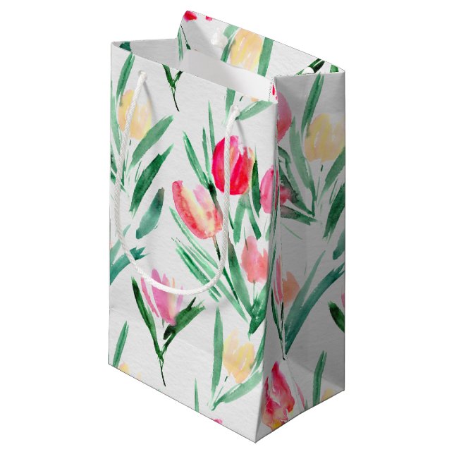 Tulips for Tulip Lovers Small Gift Bag (Front Angled)