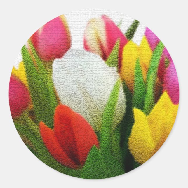 Tulips from Amsterdam Classic Round Sticker (Front)