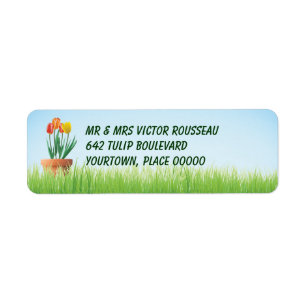 Tulips Garden Return Address