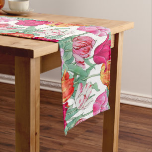 Tulips Garden Short Table Runner