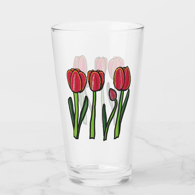Tulips Glass (Front)