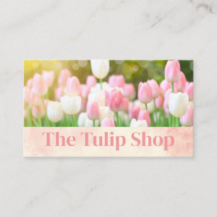 Tulips Growing in a Field Business Card