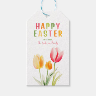 Tulips Happy Easter Gift Tags