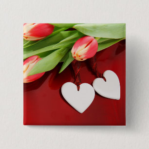 Tulips & Hearts button