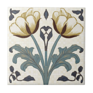 Tulips in Art Nouveau Style Tile