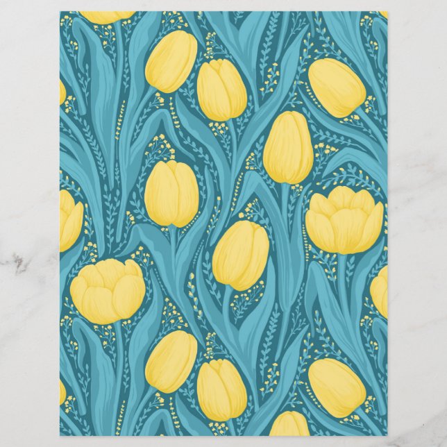 Tulips in blue and yellow (Front)