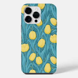 Tulips in blue and yellow iPhone 14 pro max case