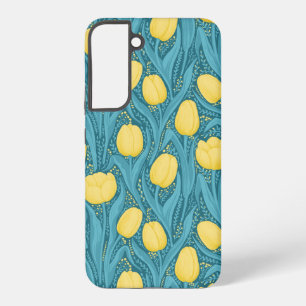 Tulips in blue and yellow samsung galaxy case