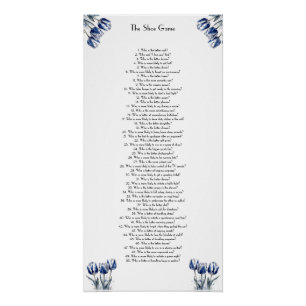 Tulips in Delft Blue customizable Poster