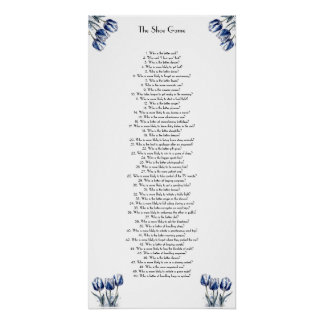 Tulips in Delft Blue customizable Poster