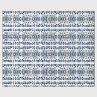 Tulips in Delft Blue Wrapping Paper