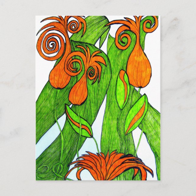 Tulips in orange Postcard (Front)