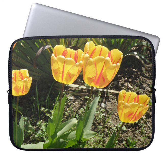 Tulips in the Sun Laptop Bag (Front)