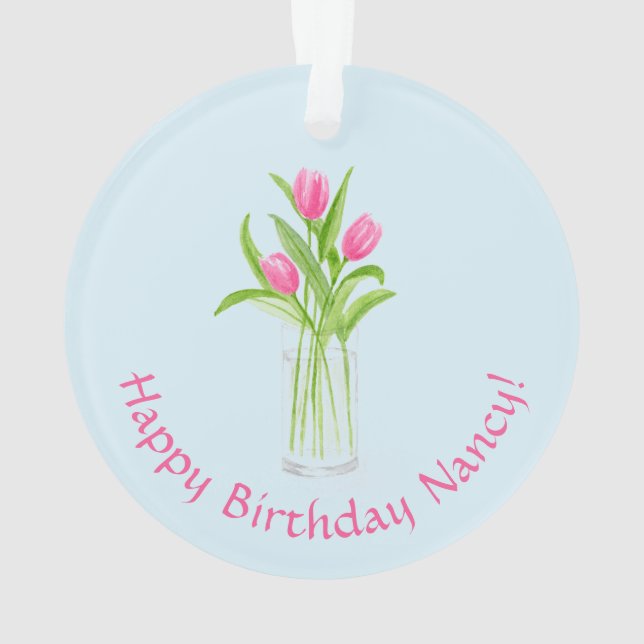 Tulips in Water Handpainted Watercolor Floral (dos)