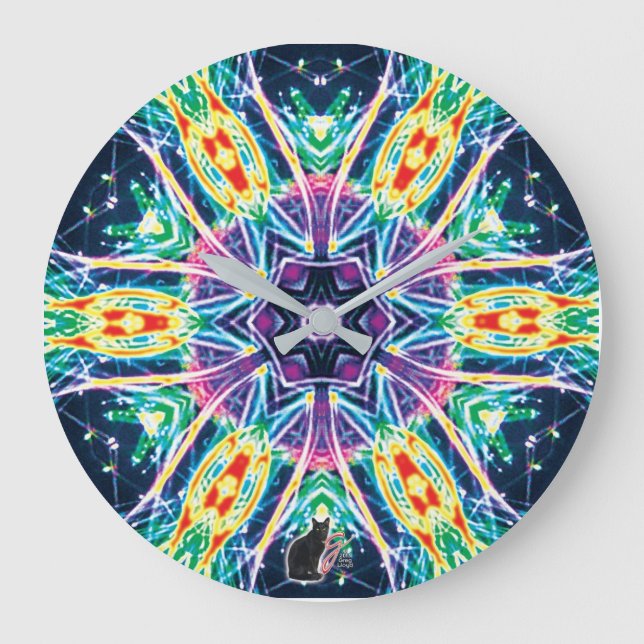 Tulips Kaleidoscope Large Clock (Front)